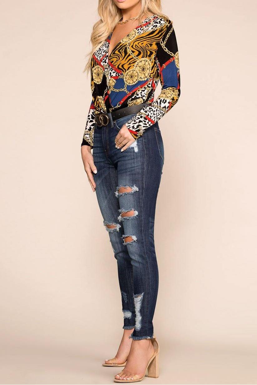 On It Distressed Skinny Jeans