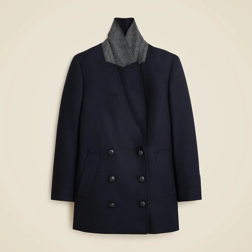 peacoat wool-blend melton