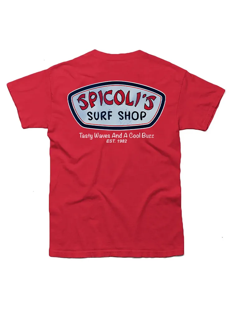Spicoli'S Surf Shop Tasty Waves And A Cool Buzz Men'S T-Shirt