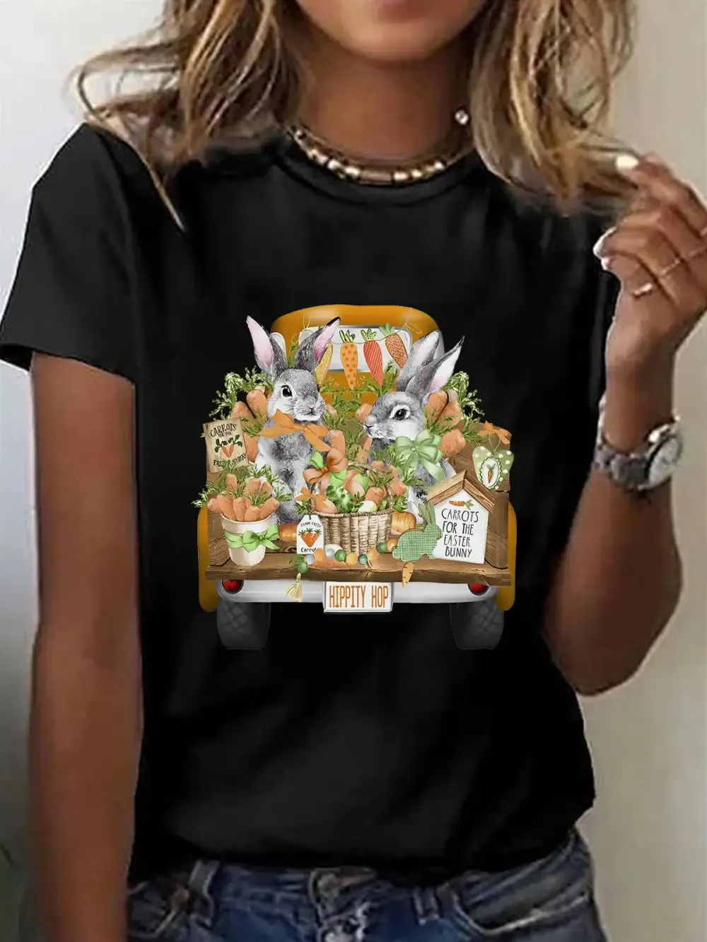 Carrot Bunny Car Print T-Shirt
