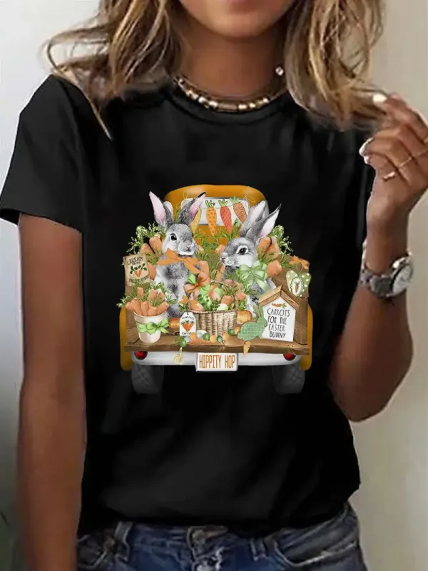 Carrot Bunny Car Print T-Shirt