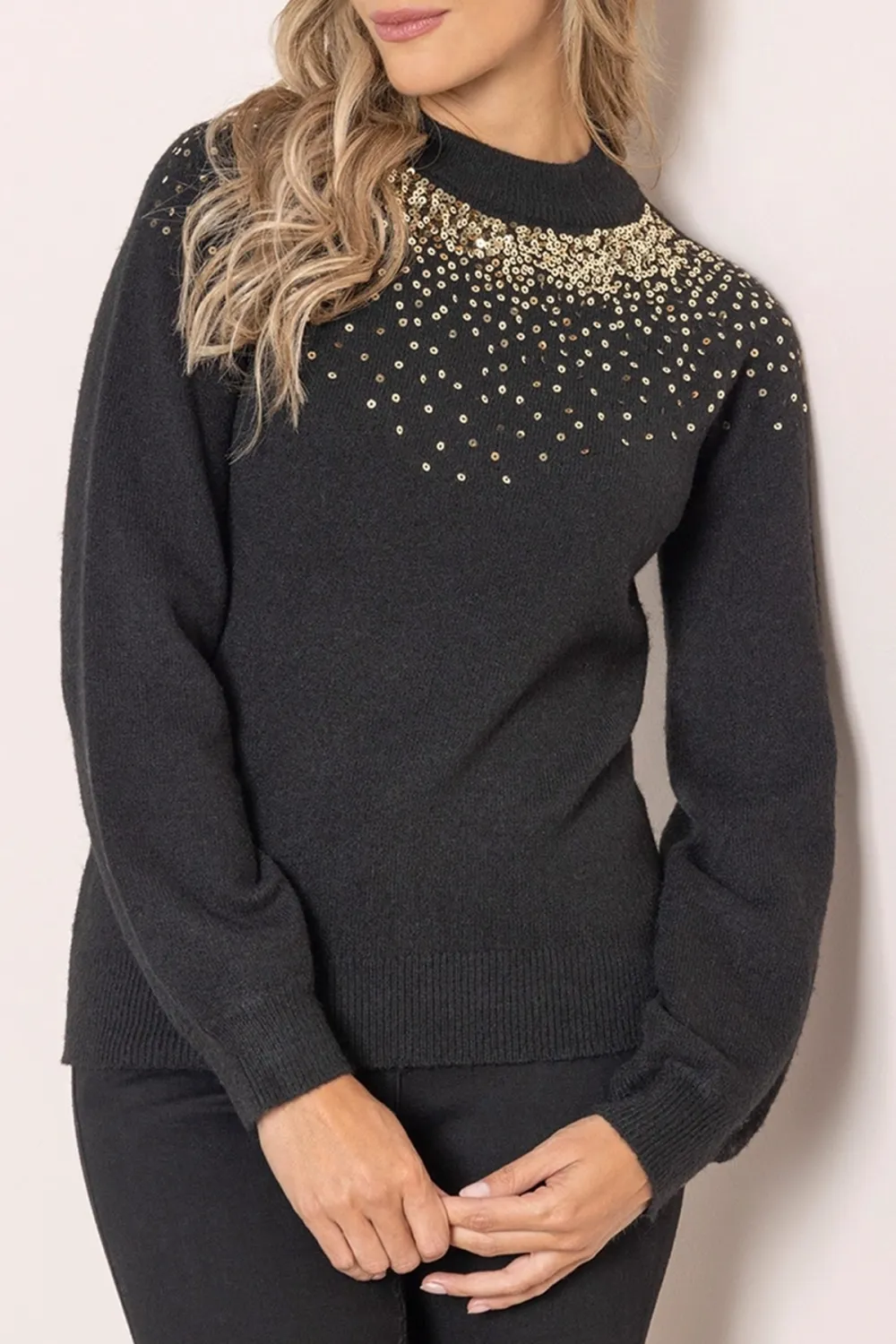 Embellished Long Sleeve Jumper