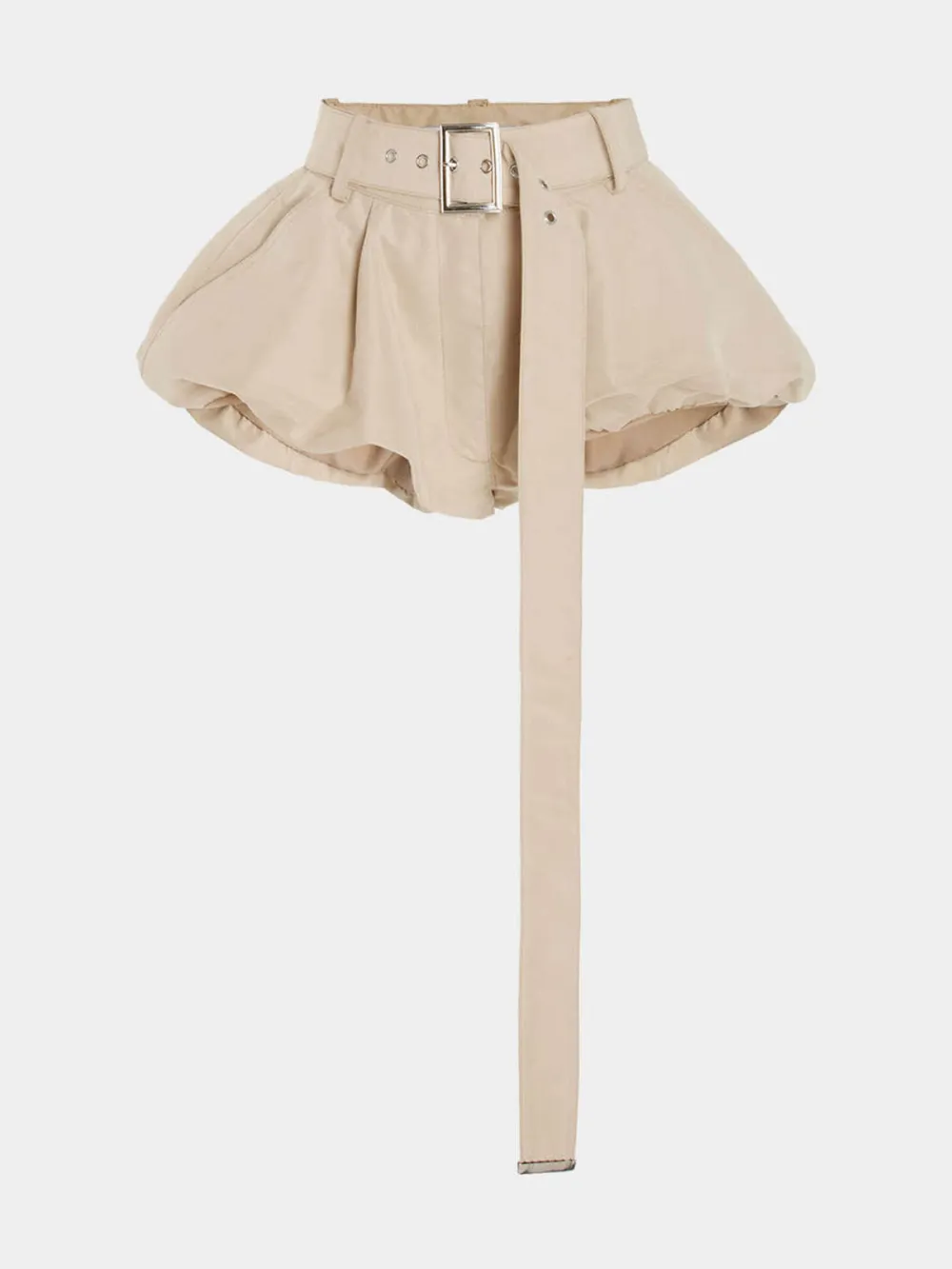 Plain Wide-Leg Shorts With Belt