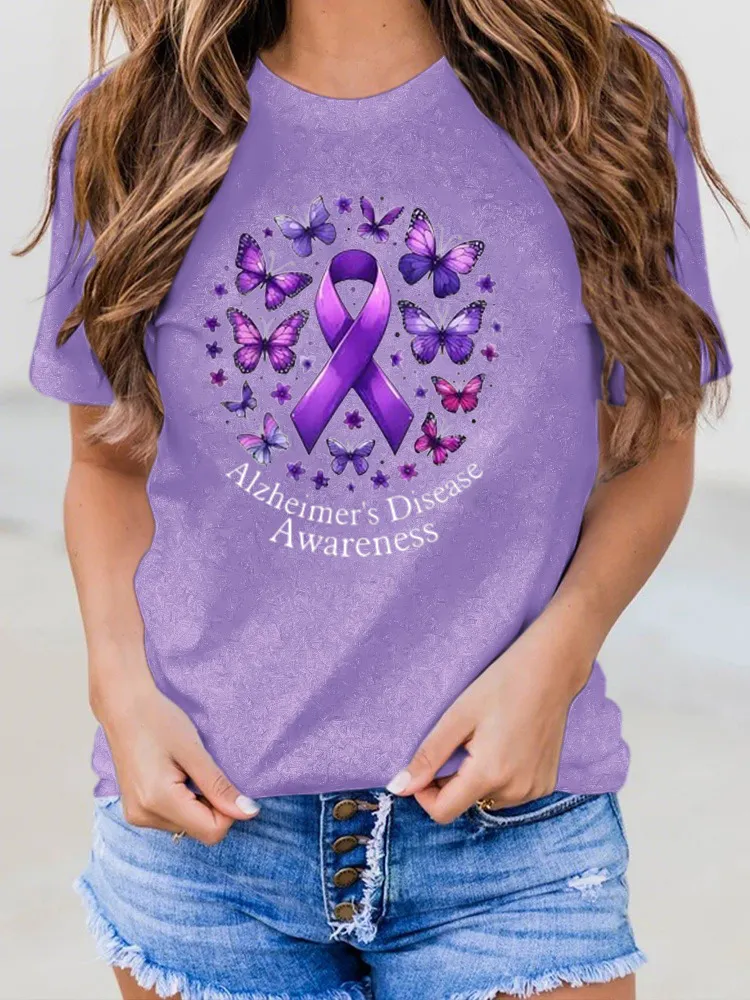 Women'S Alzheimer'S Disease Awareness Round-Neck T-Shirt