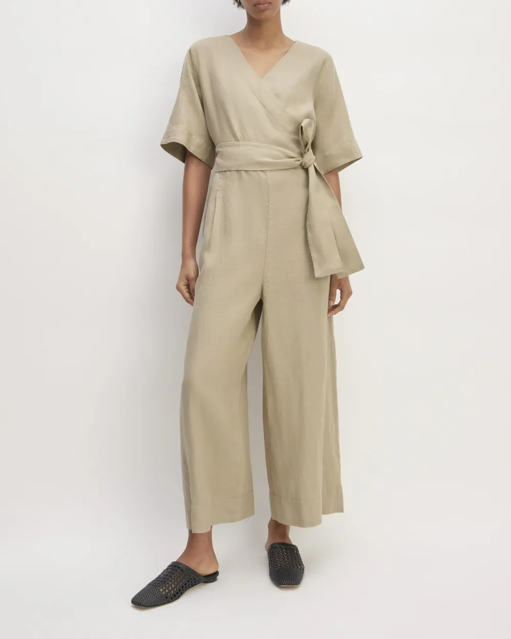 The Wrap Jumpsuit in Linen