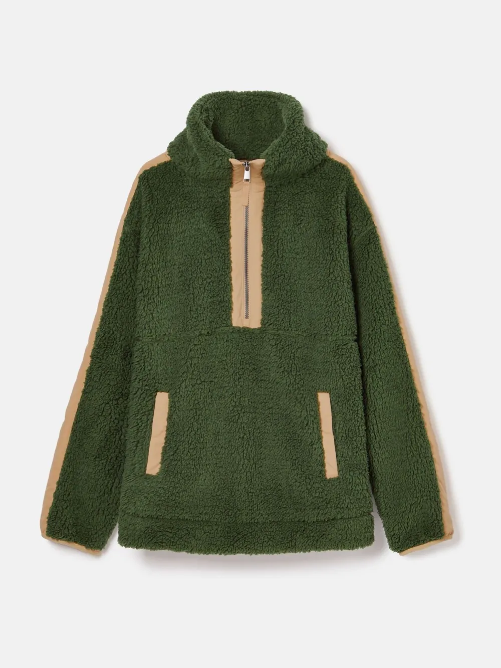 Cotton Tilly Green Quarter Zip Fleece