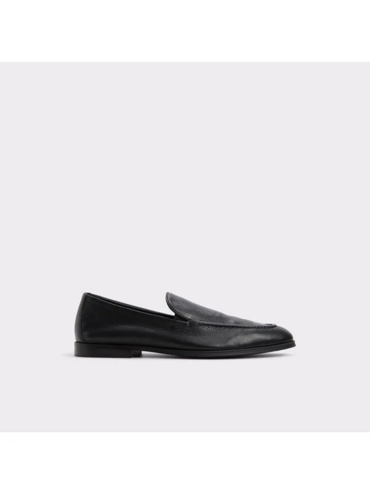 Black Soft Comfortable Pebble-Grain Leather Shoes