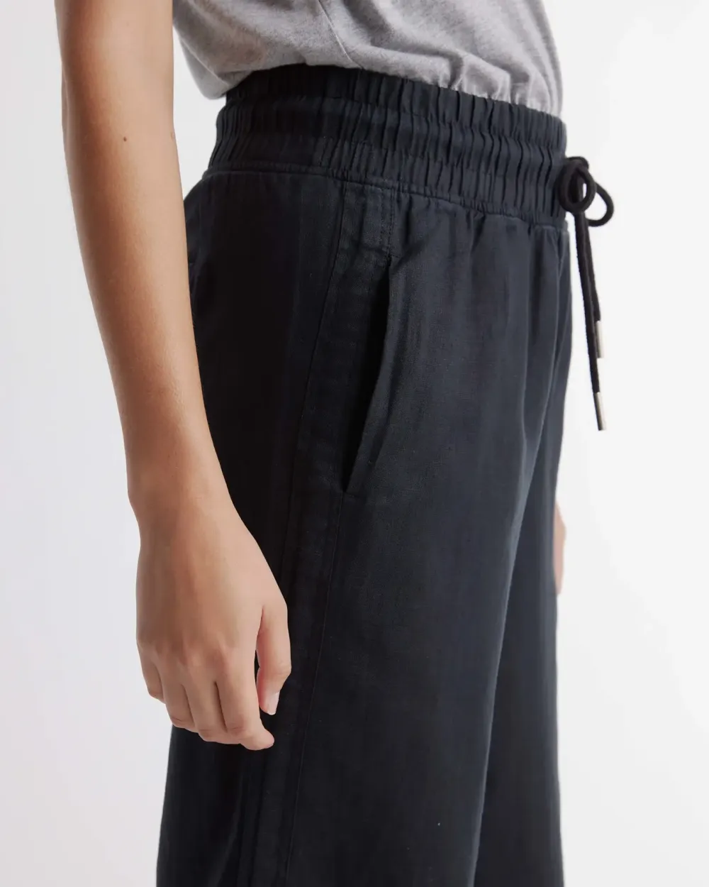 Cotton & Linen Wide Leg Pants