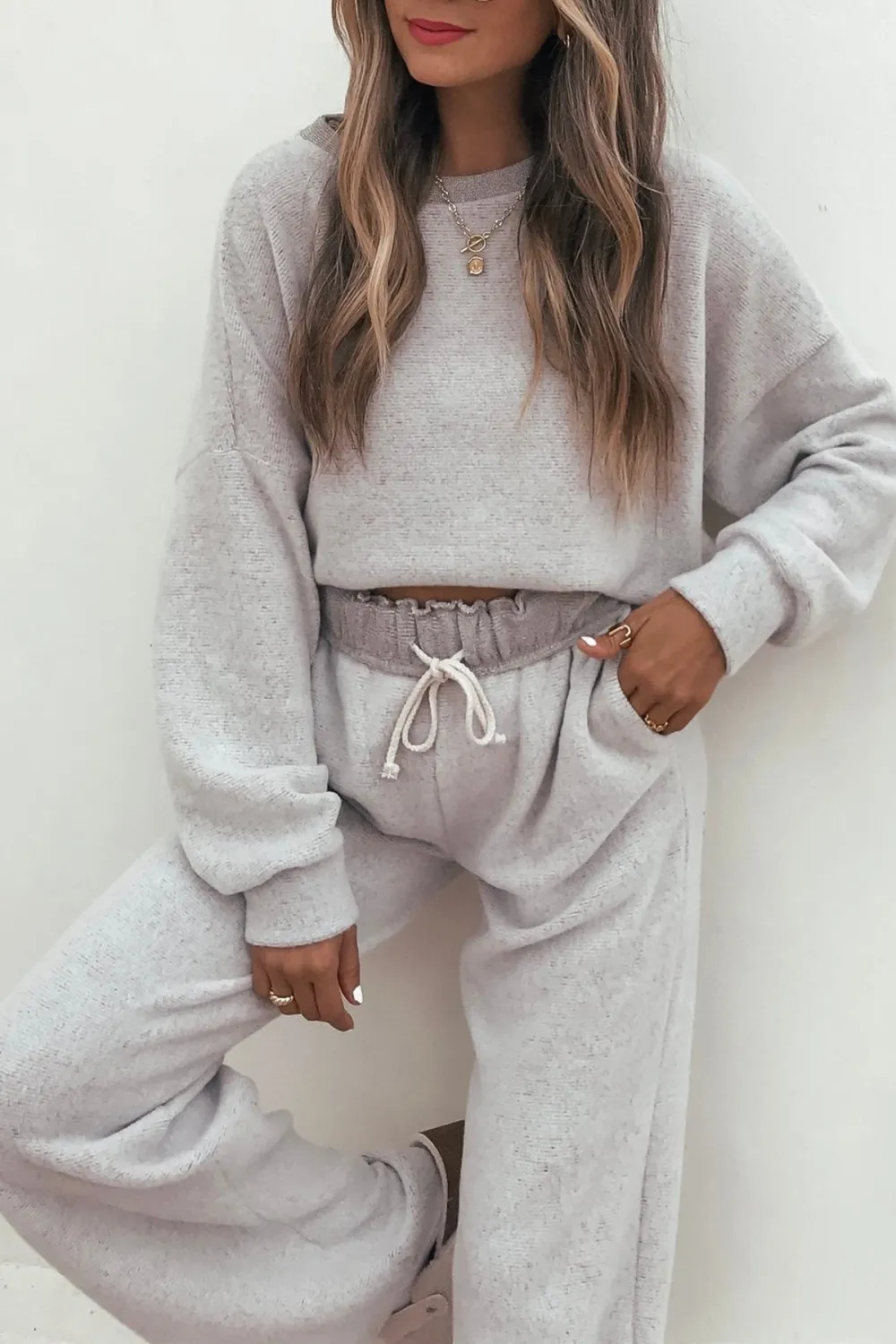 Taupe Brushed Lounge Sweatpants