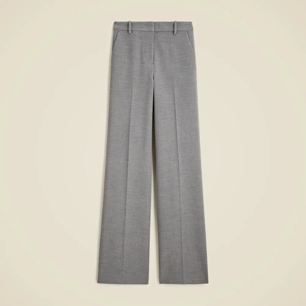 Wide-leg trouser in four-season stretch