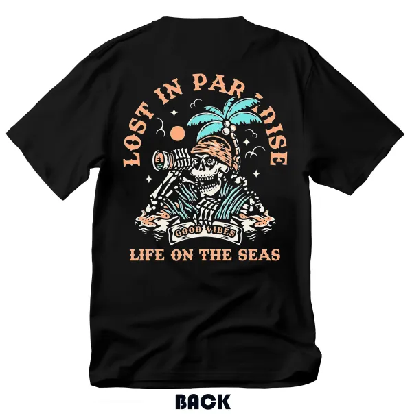Lost In Paradise Life On The Seas Printed Men's T-shirt