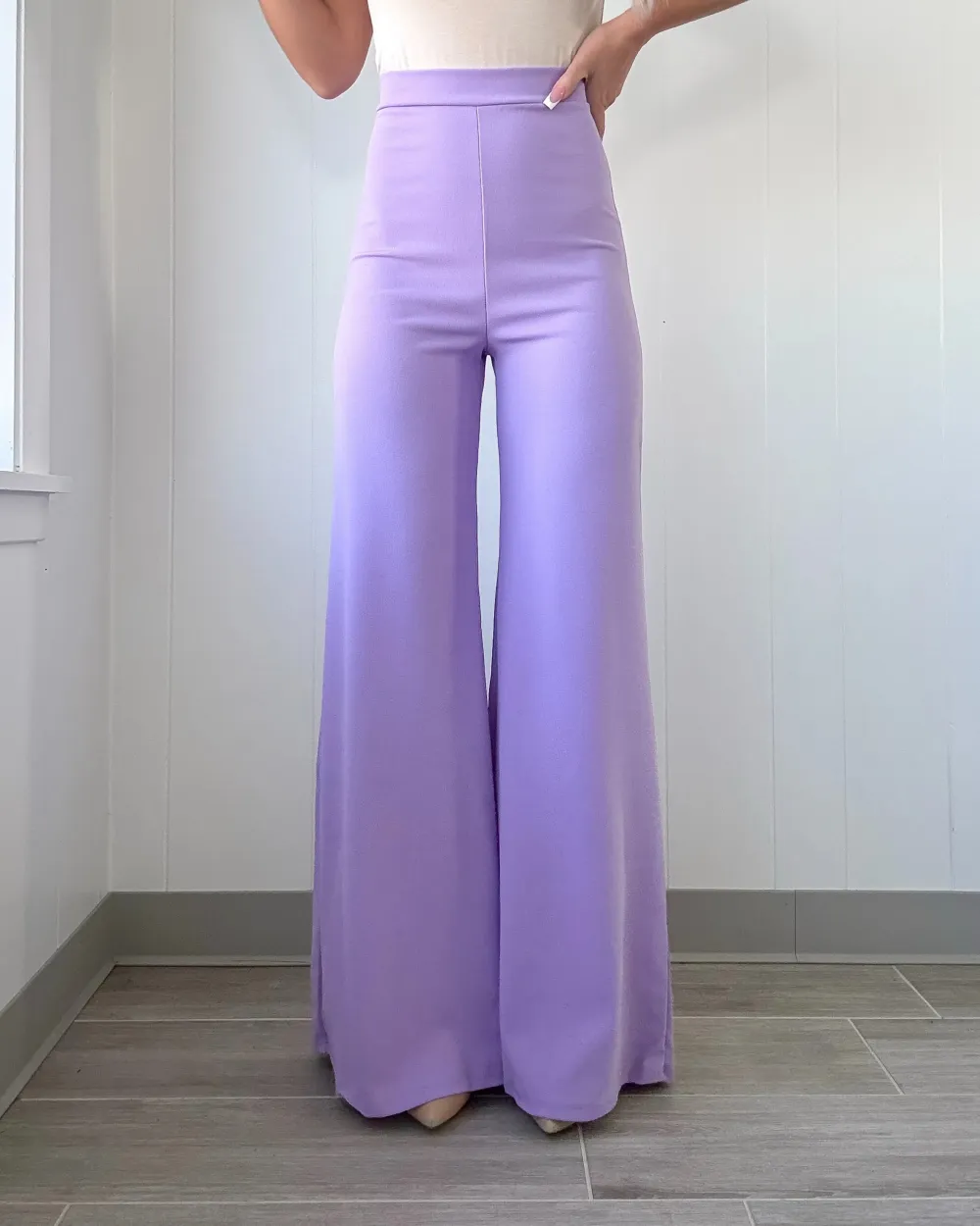 Sleek Sophistication Wide Leg Pants - Lavender