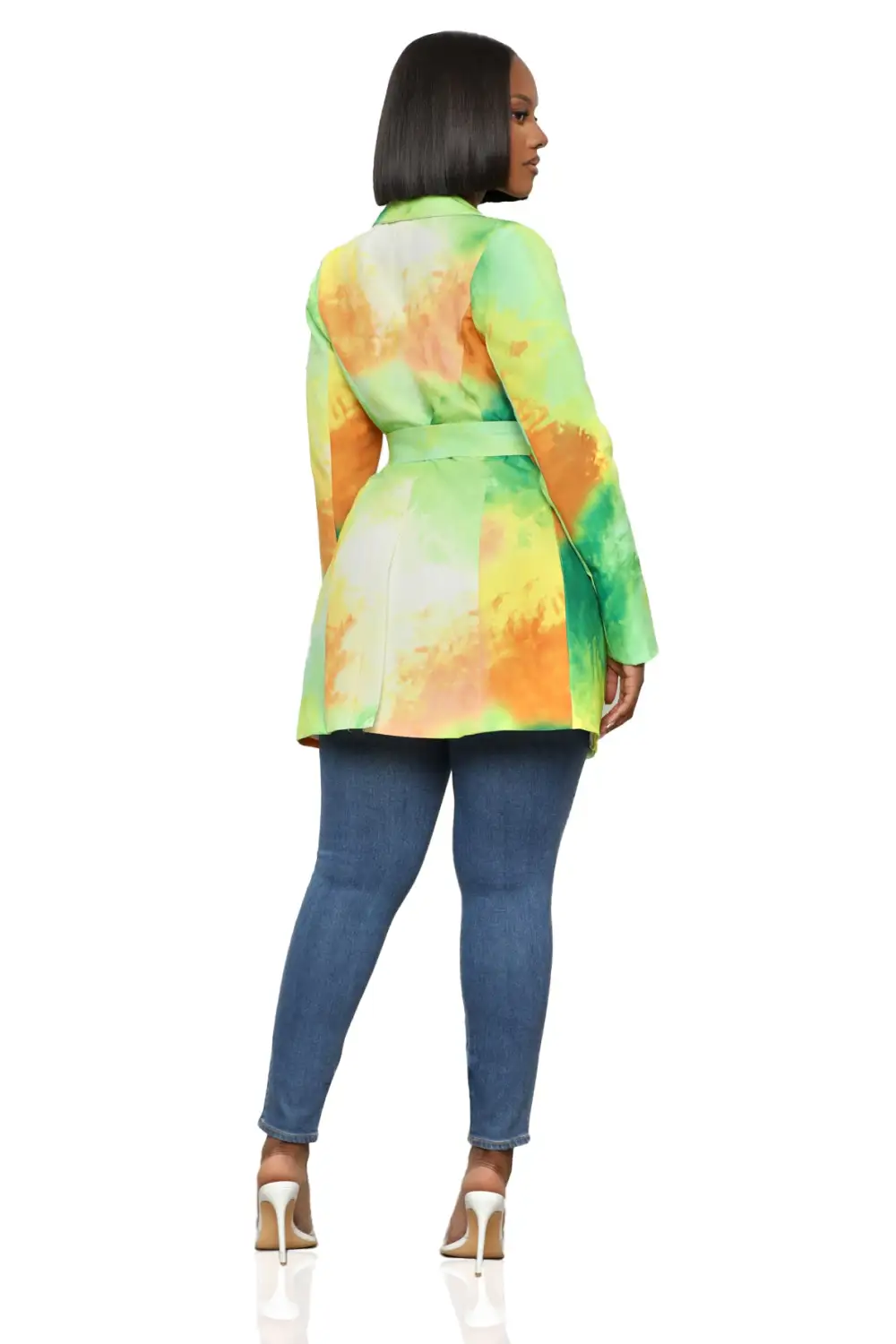 Color Flash Blazer (Green Multi)
