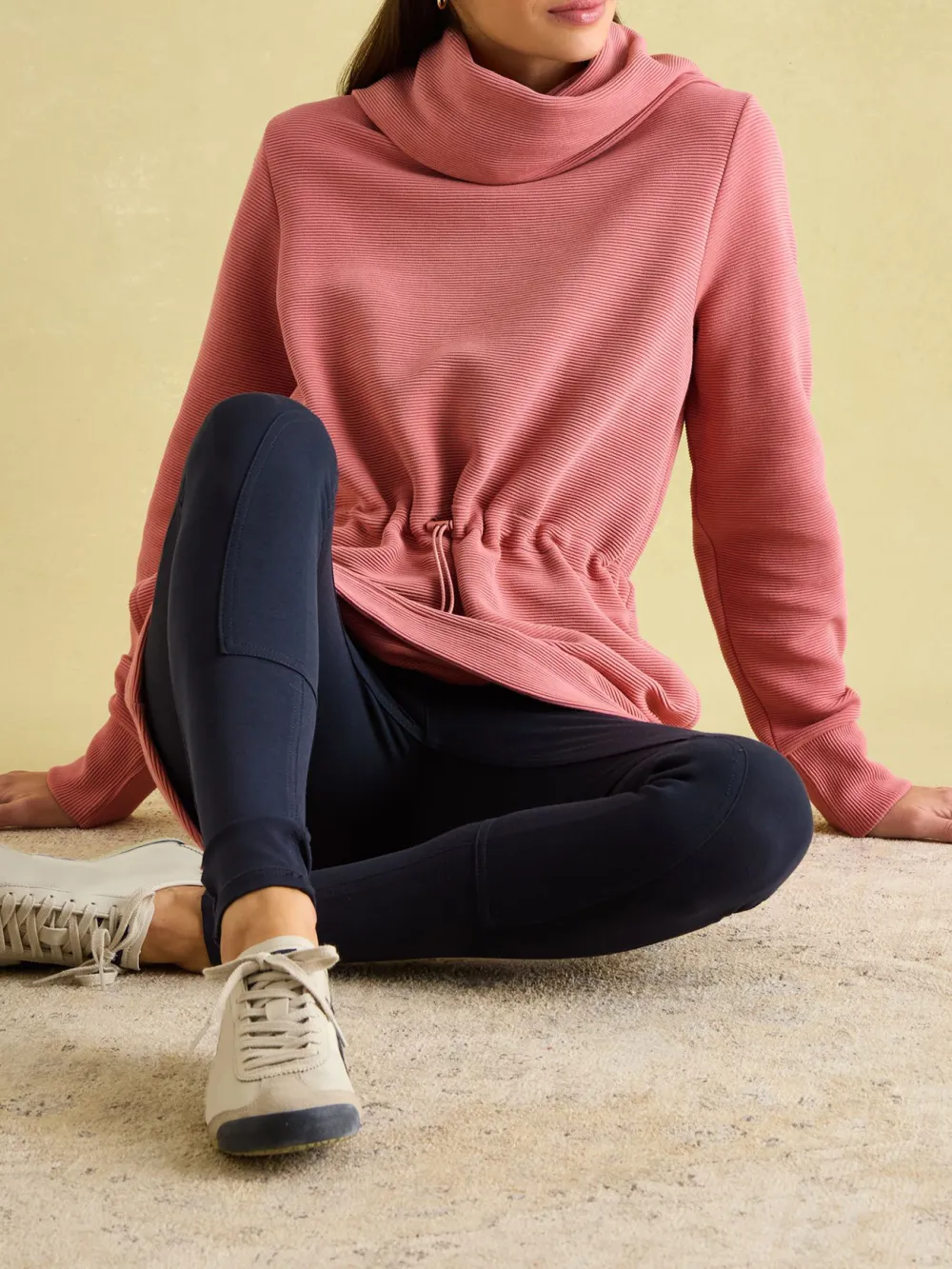 Willow Pink Cowl Neck Sweatshirt