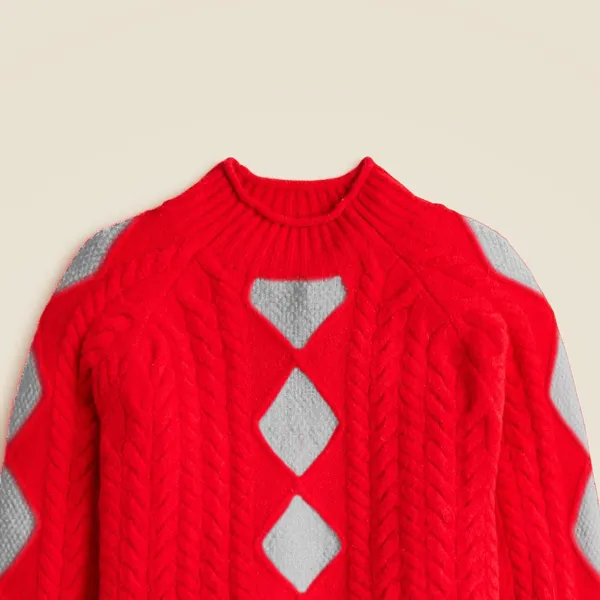 Cable-knit  sweater in Supersoft yarn