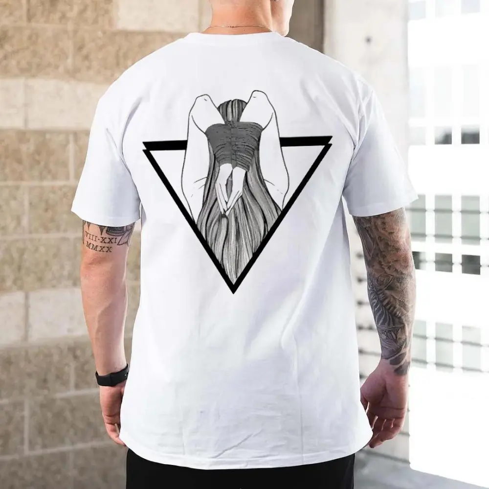 Triangle binding Printed Men's T-shirt