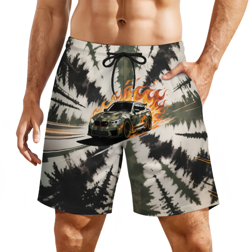 Flying Spur Sports Car Fashionable Sports Beach Shorts