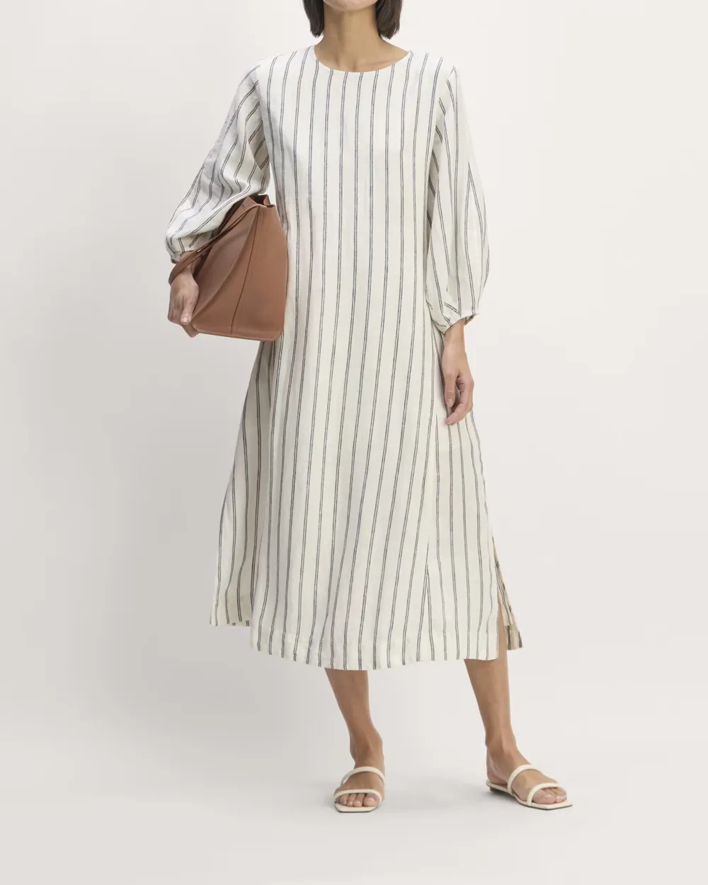 The Linen A-Line Midi Dress