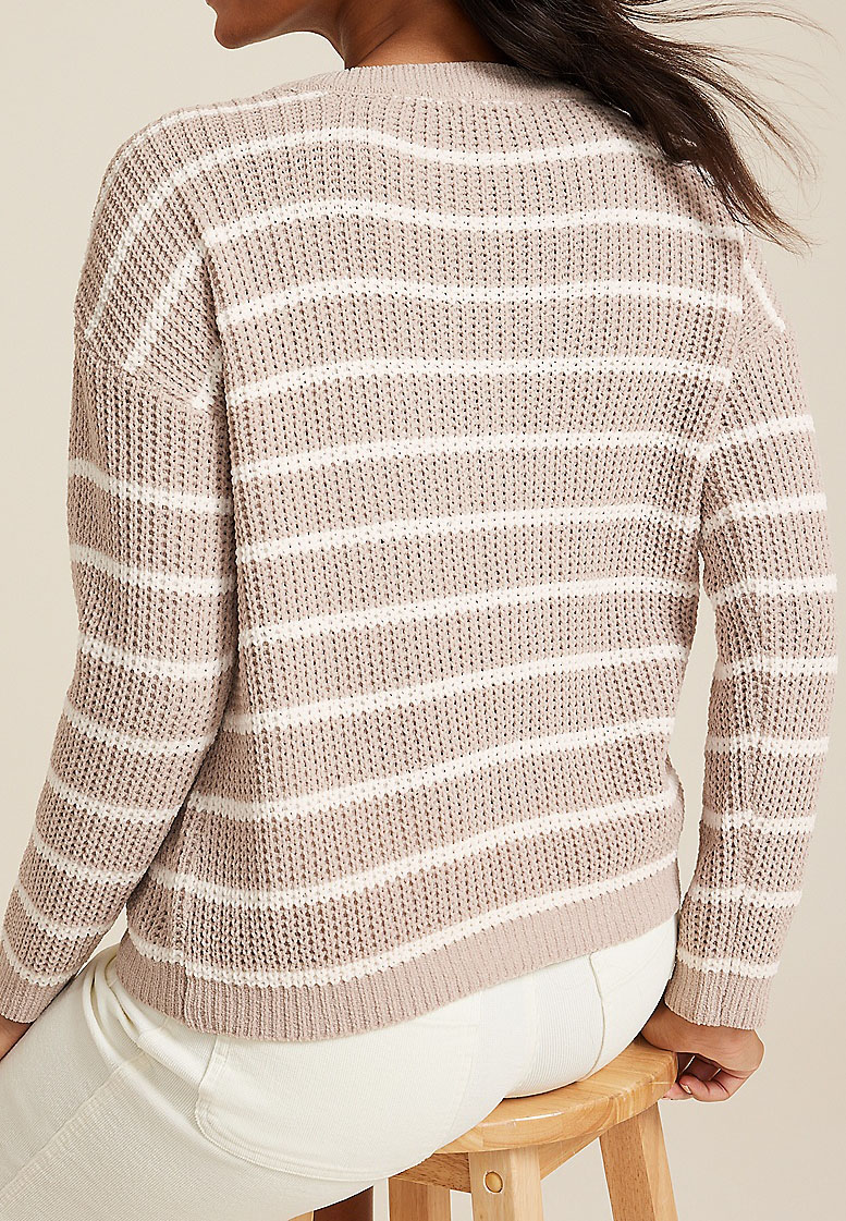 Chenille Striped Sweater