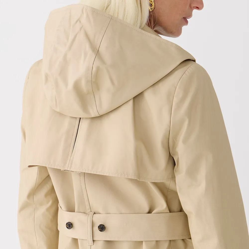 Cotton coat with trench