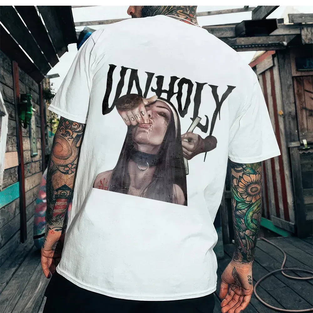 Unholy Nun Printed Men's T-shirt