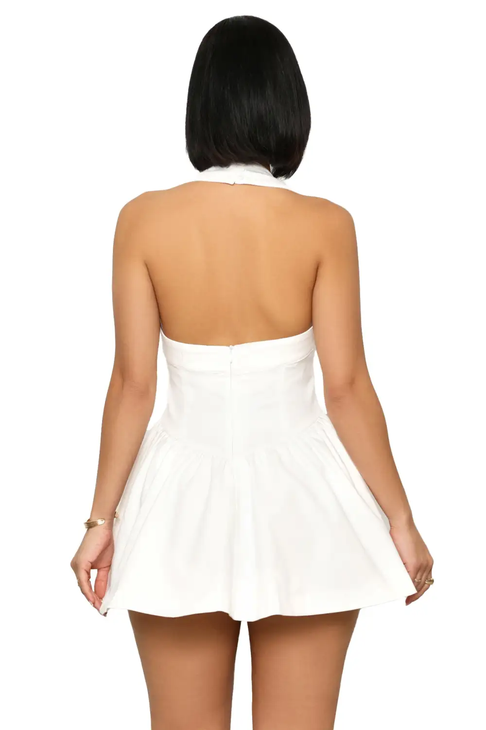 Baby Doll Skater Dress (White)