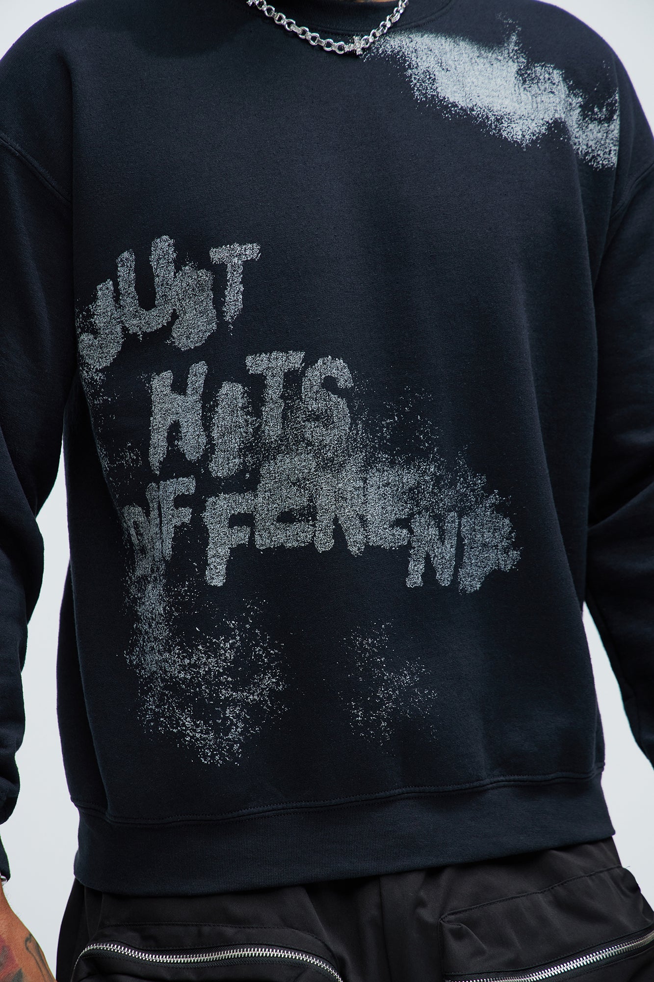 Just Hits Different Sweatshirt - Black