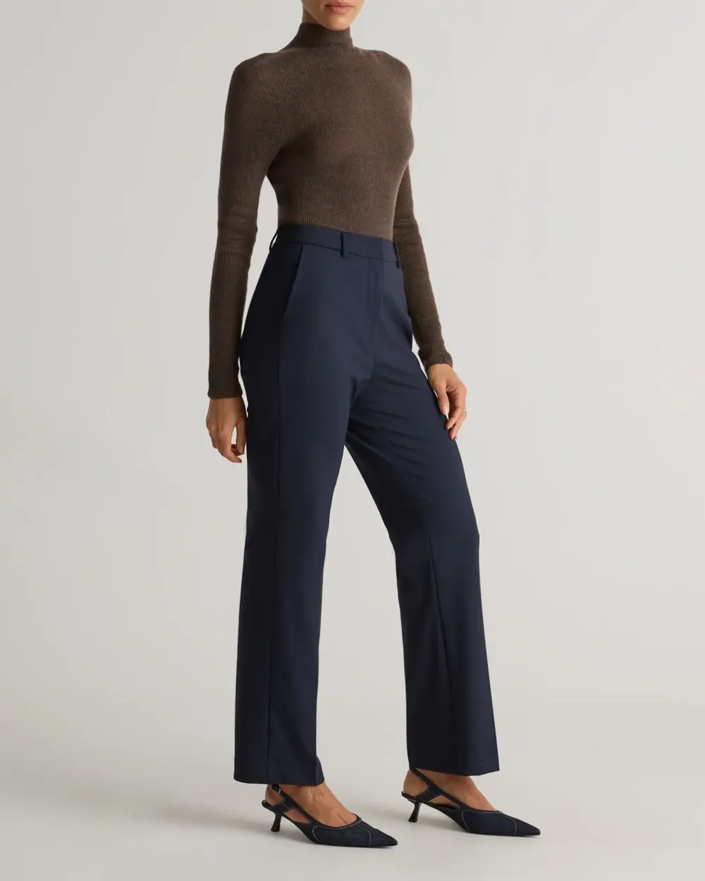 Italian Wool Straight Leg Pants