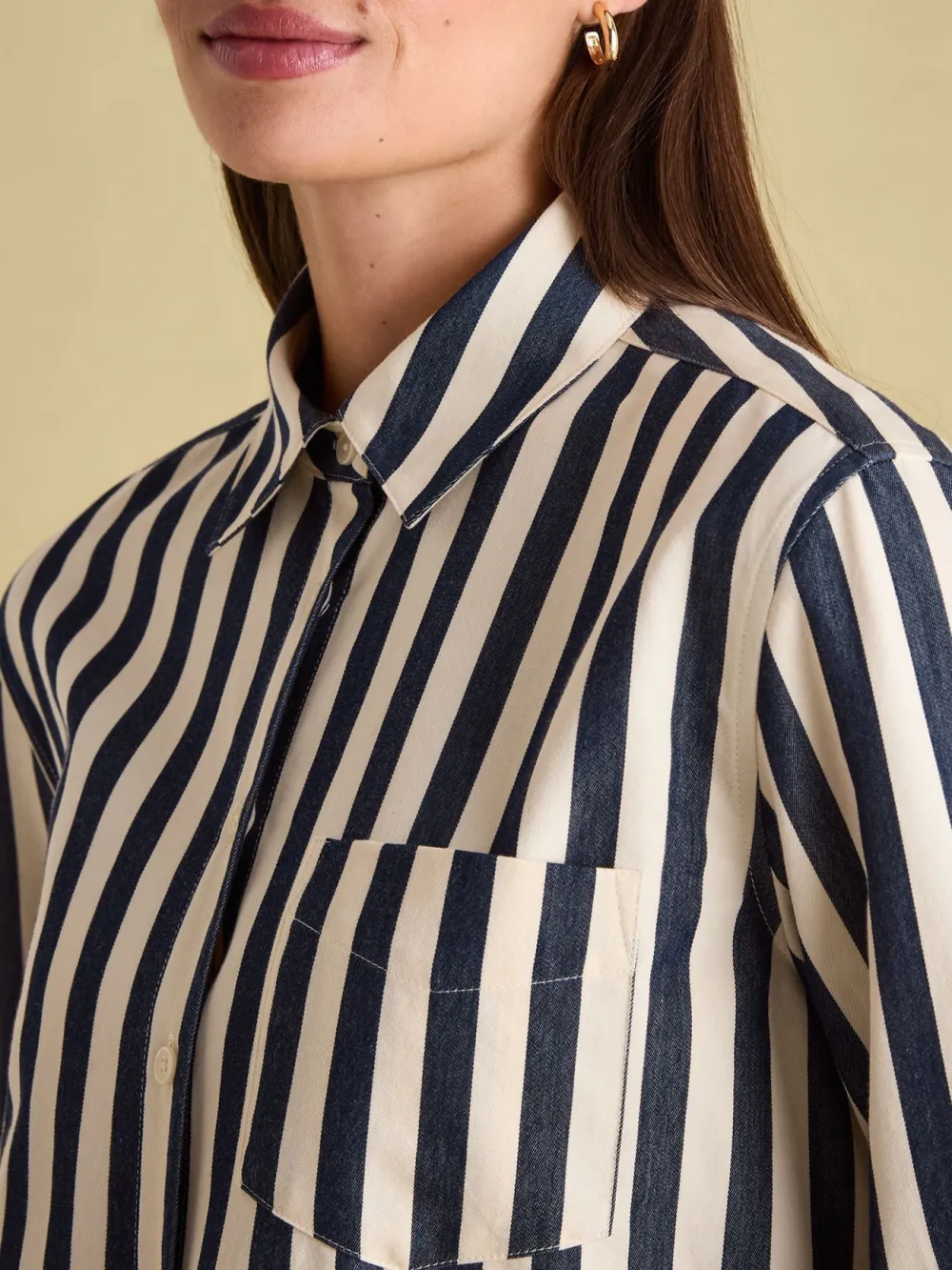 Daily Amilla Red & Cream Stripe Shirt