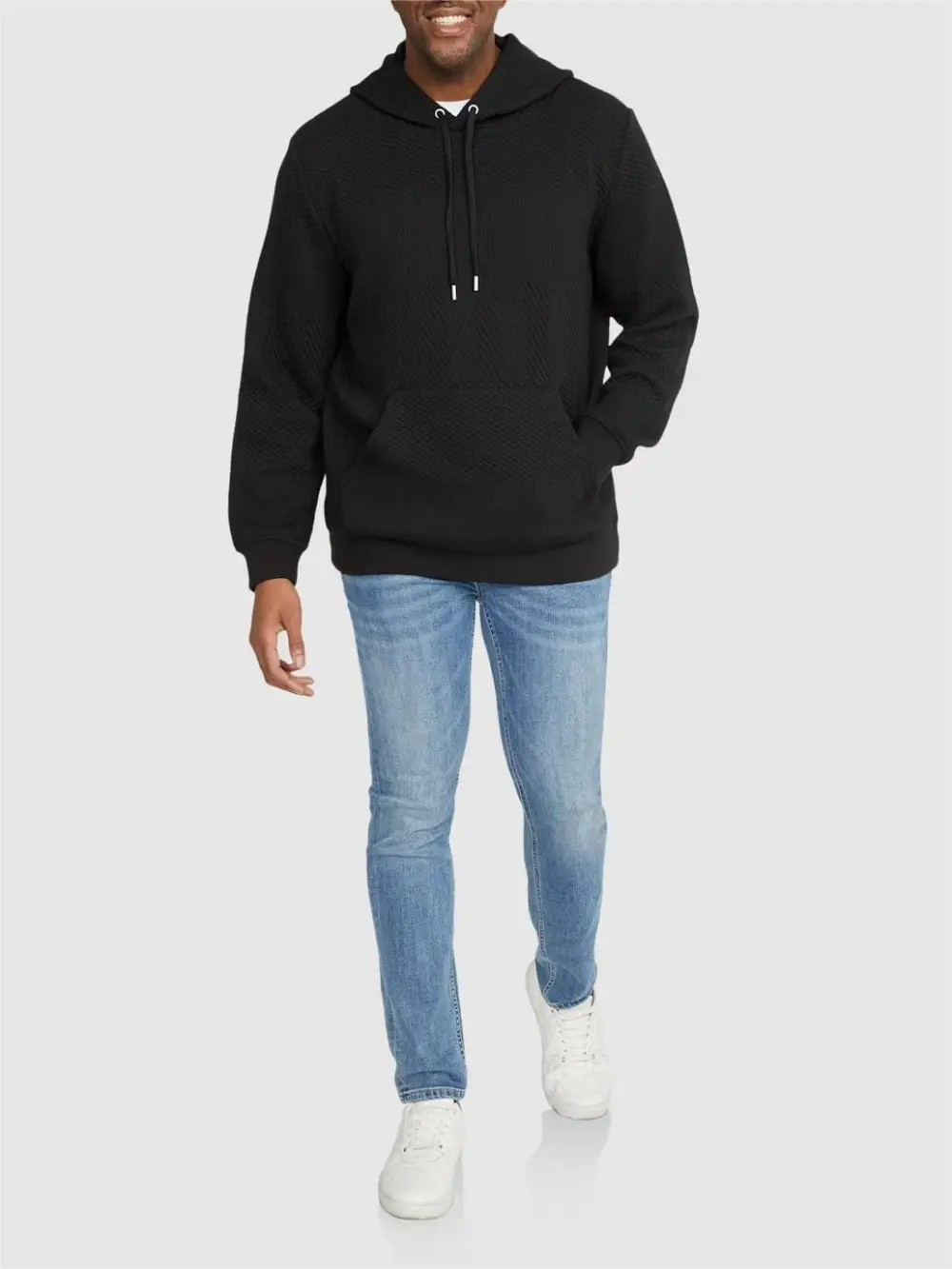 BLACK BRADLEY JACQUARD HOODIE