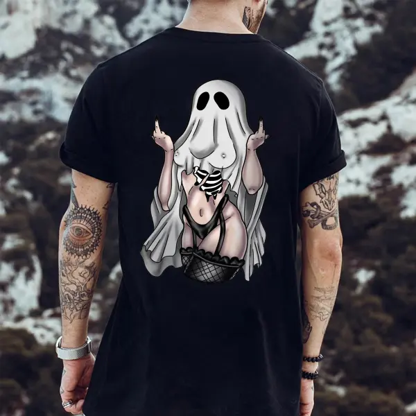 Sexy Ghost Printed Men's T-shirt