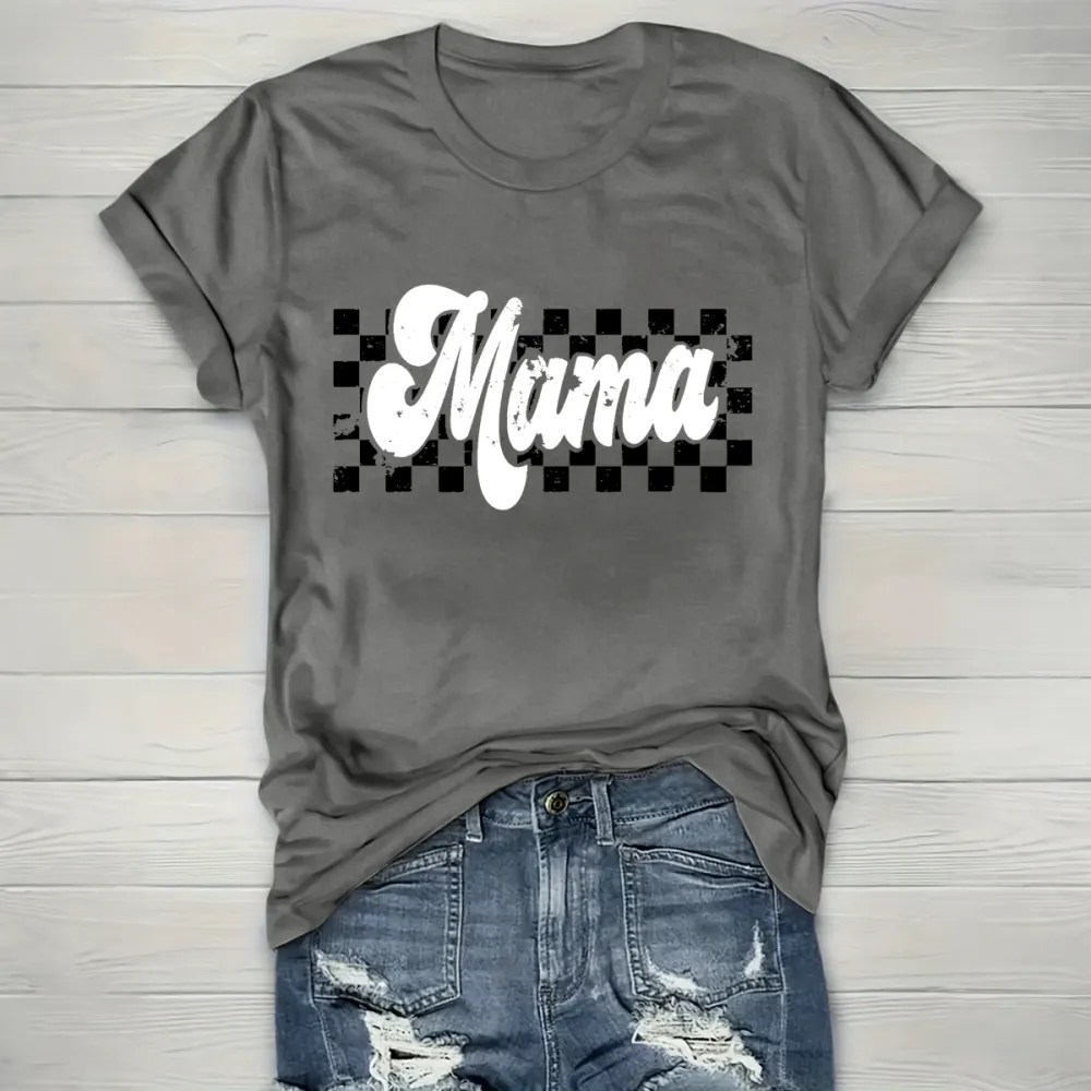 Retro Checkered Mama Tee