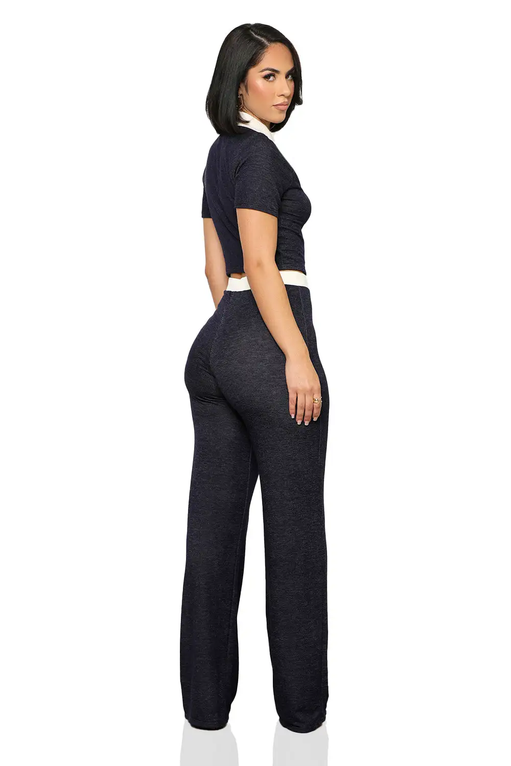 Basic  Necessities Pants Set (Navy)