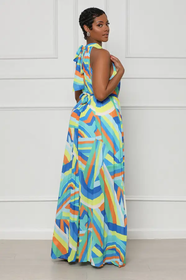 Sunset Breeze Maxi Dress (Blue Multi)- FINAL SALE