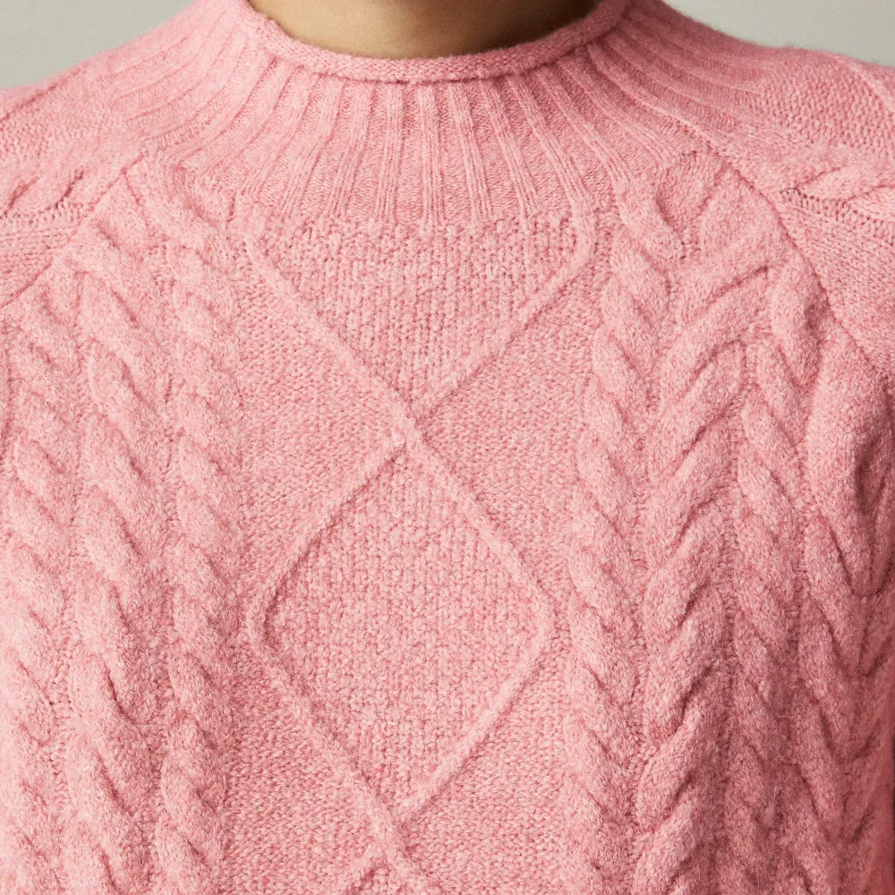 Cable-knit  sweater in Supersoft yarn