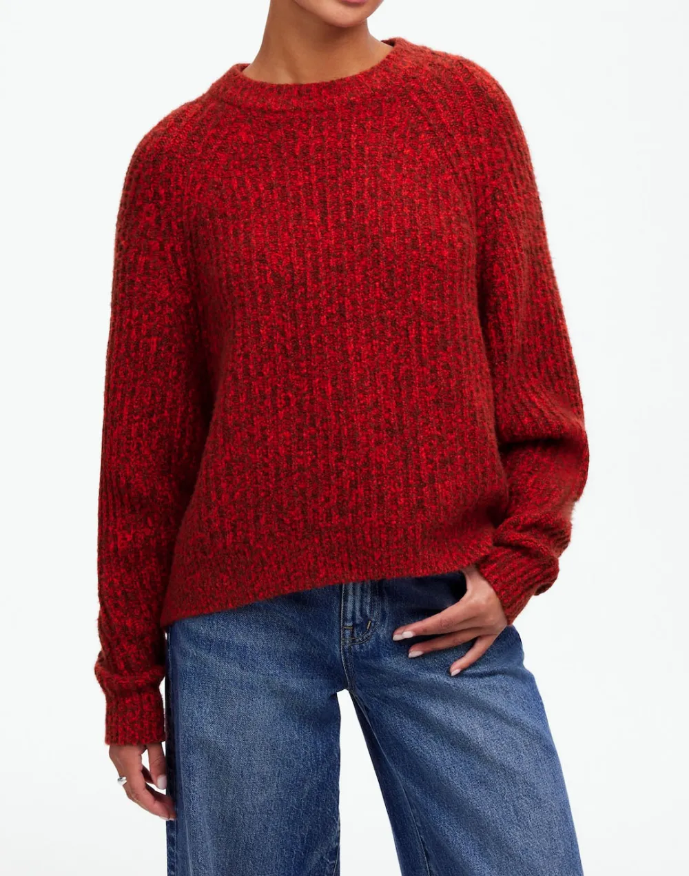 Ribbed Cotton-Blend Sweater