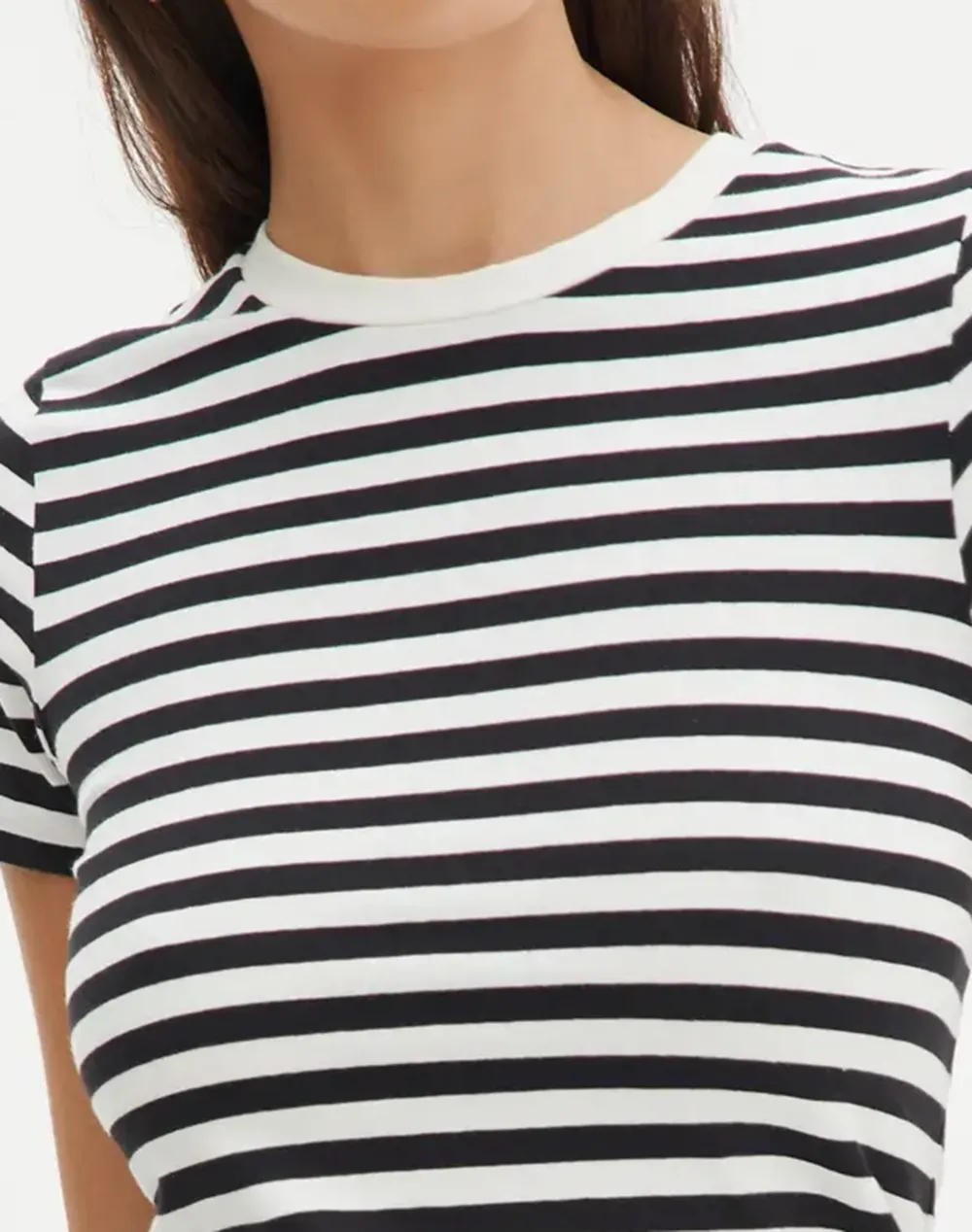 Stripe Cotton Fitted Tee