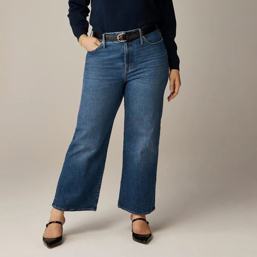 High-rise slim-wide jean semi-stretch