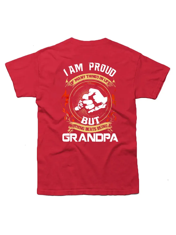 Father'S Day Men'S Letter Hand Gesture T-Shirt