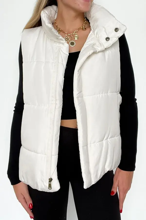 Zipper down vest jacket