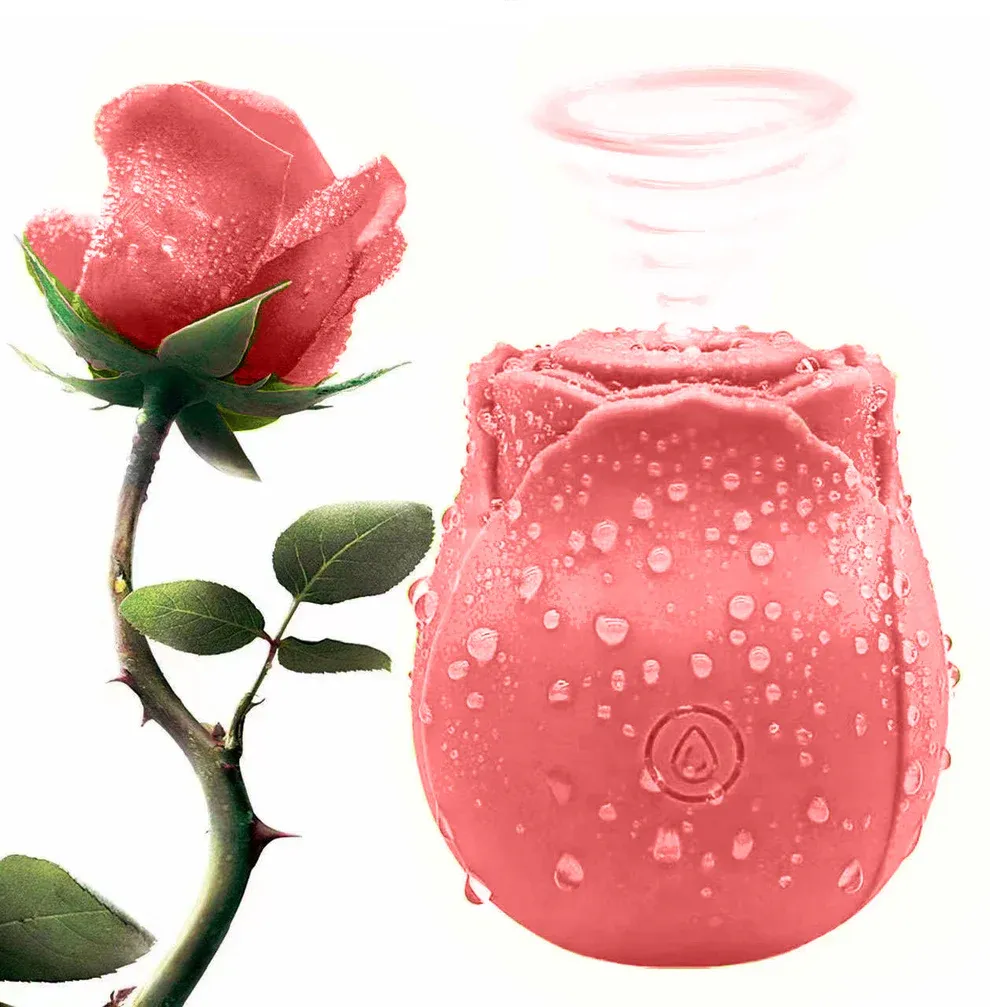 Rose Toy Vibrator Classic Sucking Vibrator 10 frequency Rose Red