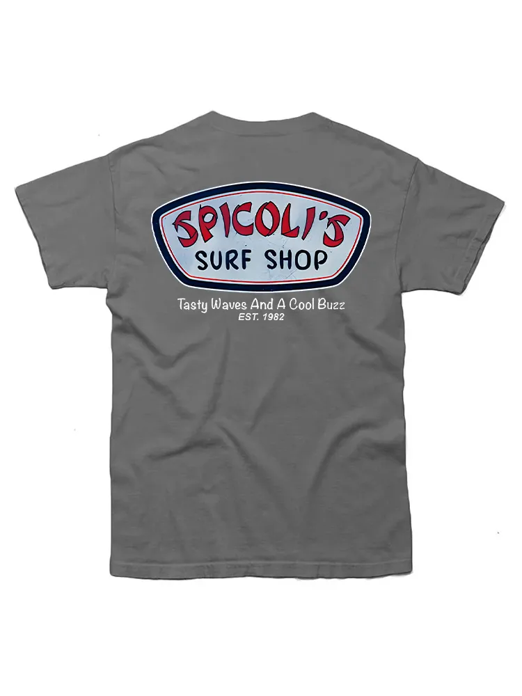 Spicoli'S Surf Shop Tasty Waves And A Cool Buzz Men'S T-Shirt