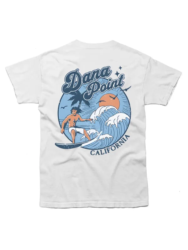 1970S Vintage Surfing Dana Point, California Retro Sunset // Old School Surfer // Surf California T-Shirt