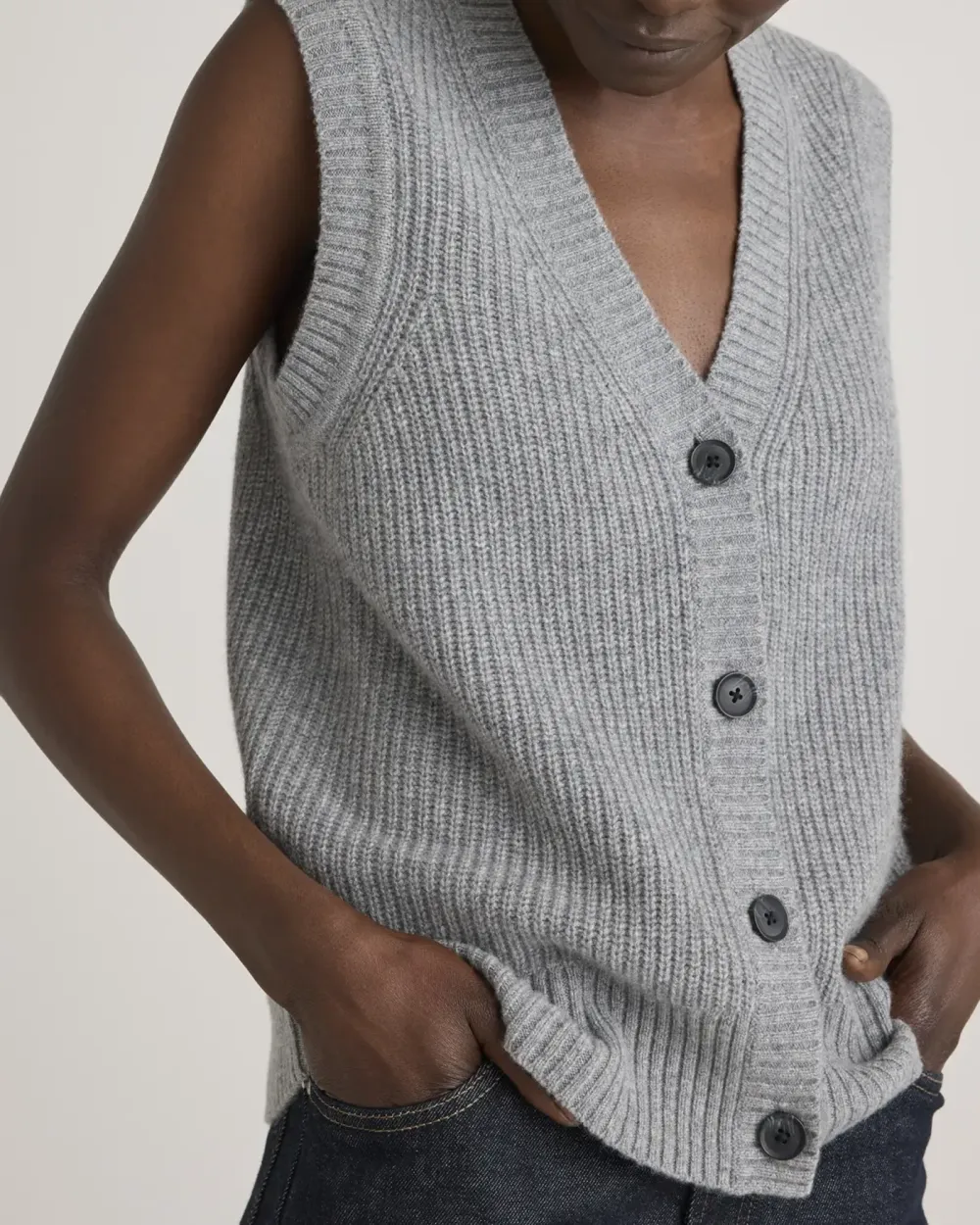 Sleeveless Fisherman Sweater Vest