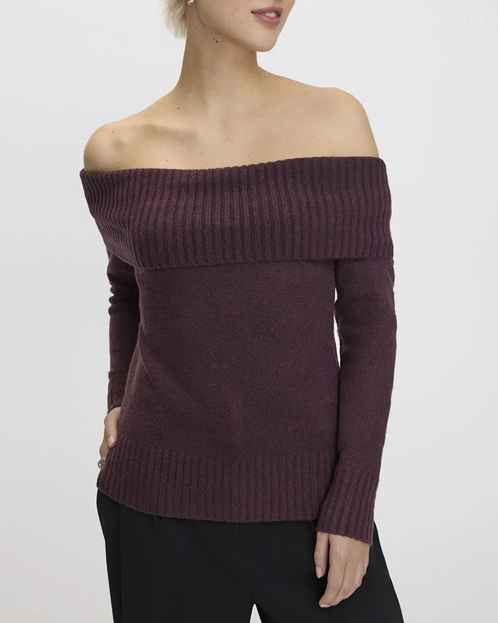 Long-Sleeve Off-the-Shoulder PlushSoft Top