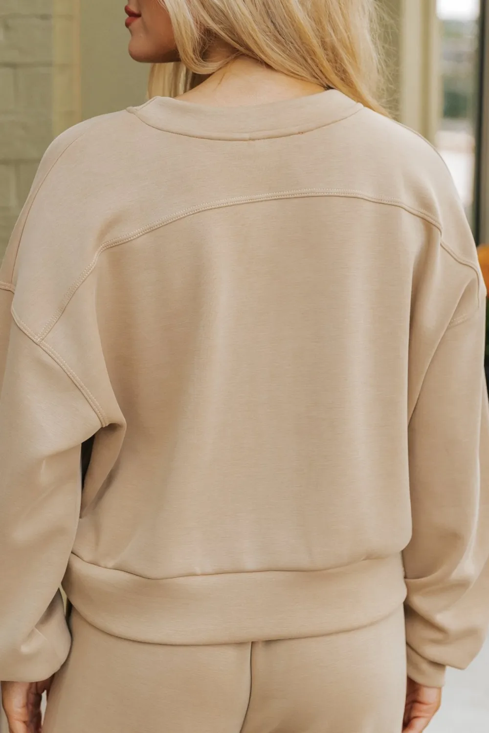 Taupe Casual Comfort Sweatshirt