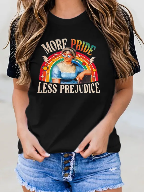 Women'S More Pride Less Prejudice Round-Neck T-Shirt