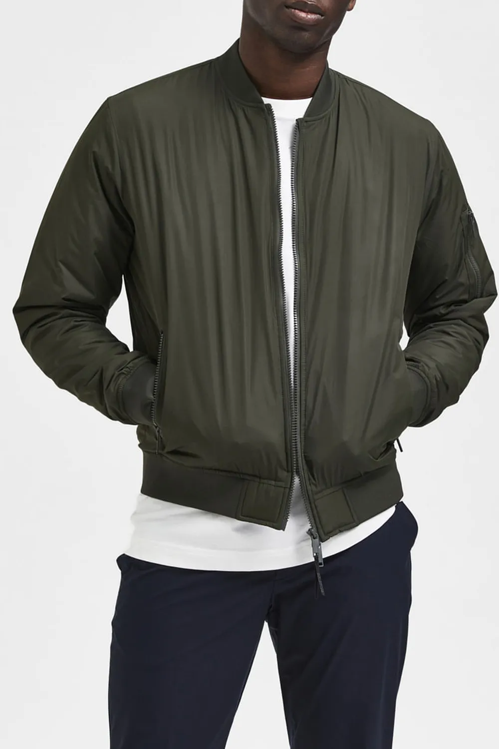 Dark Green Bomber Jacket