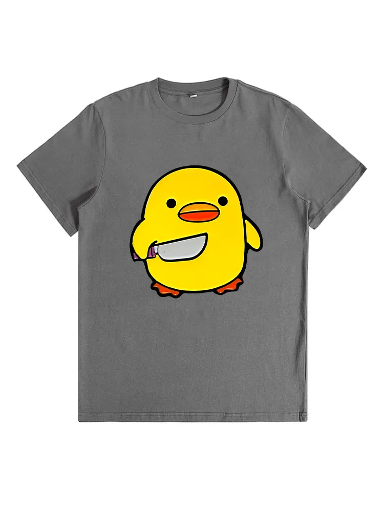 Duck Chick Knife Meme T-Shirt
