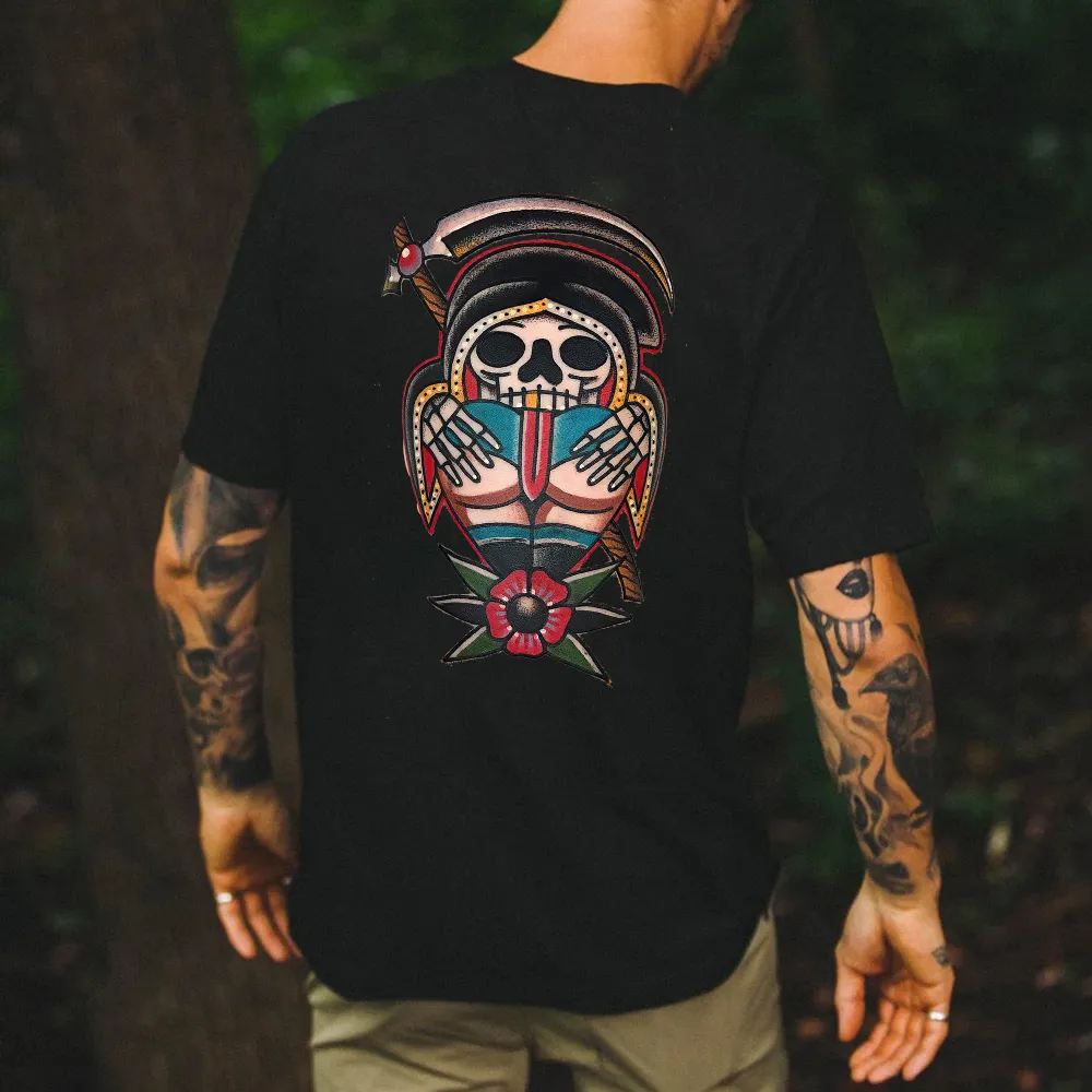 The Grim Reaper Sexy Ass Print Men's T-shirt